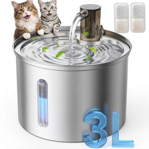 Oneisall 3L Stainless Pet Water Fountain