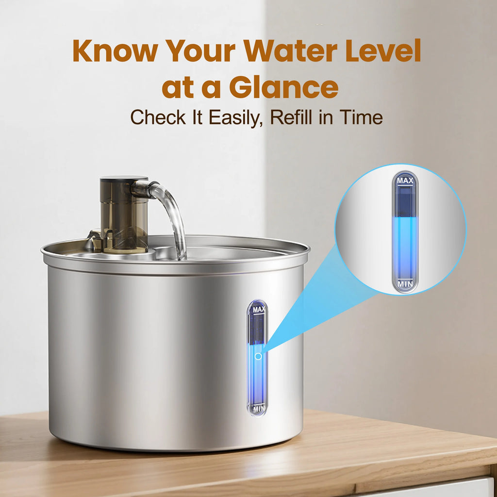 Oneisall 3L Stainless Pet Water Fountain